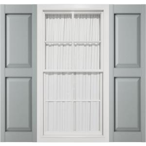 14 3/ 4"W x 35"H Mid-America Vinyl, Standard Size Williamsburg Double Panel Shutters, w/ Installation Shutter-Lok's & Matching Screws (Per Pair), 945 - Platinum