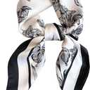 Saiusloa Neck Scarf For Womens Silky Head Scarves Hair Bandanas Square Scarf Fashion Accessories lightweight (27.5*27.5in)