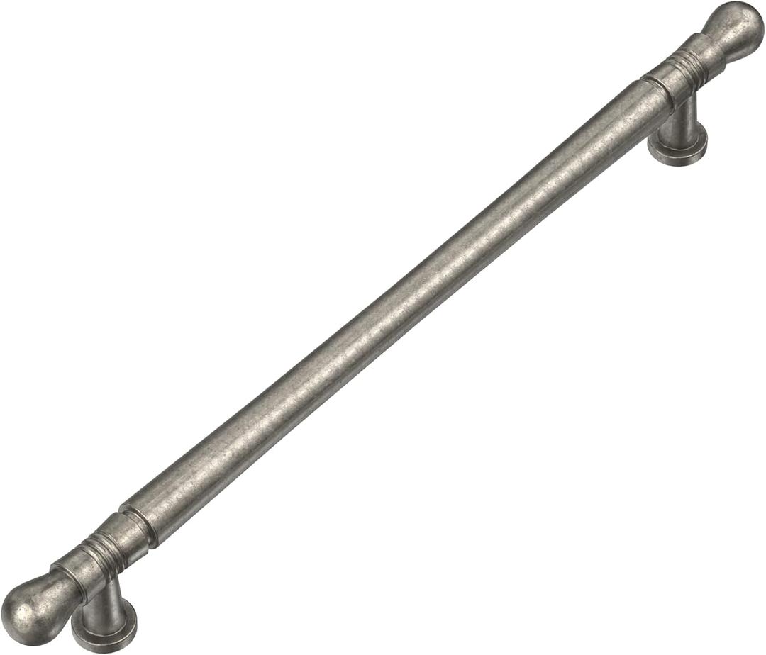 Alzassbg 10 Pack Weathered Nickel Cabinet Pulls,7-1/2 Inch(192mm) Hole Center Kitchen Cabinet Handles for Cabinets and Drawers AL3089