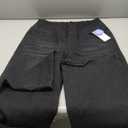 Pull on Wide Leg Jeans for Women, High Waisted Stretchy Baggy Trendy Tummy Control Straight Leg Jeans Denim Pants (Large, Black)