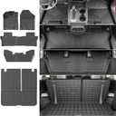 powoq 7 Seats Floor Mats Compatible with 2016-2022 Honda Pilot Cargo Mat Floor Liner Back Seat Protector TPE Replacement for 2016-2022 Honda Pilot Accessories (Trunk Mat with Backrest Mats+Floor mats)