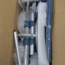 Sliding Shower Chair Tub Transfer Bench with Swivel Seat, Shower Bench for Elderly and Disabled, with Security Belt, 360 Rotation, Slides and Rotates, Adjustable,one Touch Slide Button, Dark Blue, 17.5"D x 34.5"W x 36.5"H