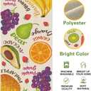 Watercolor Fruit Table Runner, Watermelon Pineapple Banana Orange Kitchen Dining Table Decoration, Spring Summer Grapes Kiwi Avocado Burlap Indoor Outdoor Home Decor Party Supply 13 x 72 Inches