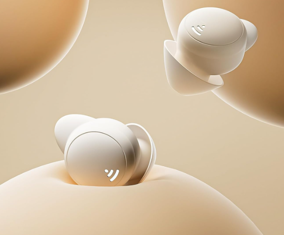 LOBKIN S7 + Mini Wireless Earbuds With Charging Case - Bluetooth Earphones With Smart Call, Music Play, HD Voice, Touch Control - Beige