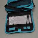 Turquoise Hanging Toiletry Bag for Women & Men Travel Cosmetic Bag with Hook Family Makeup Organizer, Size 8.5x7.5