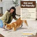 INGEROOM 6x9 Washable Area Rugs, Neutral Beige Geometric Area Rug for Living Room Bedroom, Modern Area Rug, Large Non-Slip Indoor Floor Carpet for High Traffic Areas, Kitchen, Dining Room