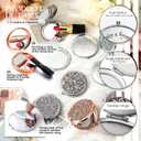 Kathfly 10 Pcs Bulk Inspirational Compact Mirror Small Thank You Mom Gifts Portable Round Pocket Makeup Mirror for Women Coworkers Teacher Nurse Employee Party Favors(Multicolored)