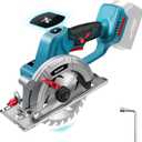 6 Inch Cordless Mini Circular Saw for Makita 18V Battery(Not Inclued), 12000RPM 2"(90) Cutting Depth, Brushless Compact Tile Saw for Wood, Tile, Metal, Plastic, for 5-1/2, 5-3/8 Inch Blade