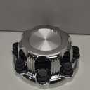 (Set of 4) Chrome Wheel Center Caps 8 Lugs Fit for Select Van, 16 Inches, 17 Inches