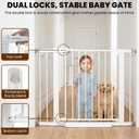 Baby Gate for Stairs, 29.7-40.6" Adjustable Dog Gate Indoor, No Drilling