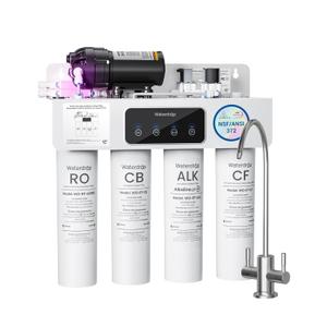 Waterdrop T4-A Alkaline pH+ Reverse Osmosis Water Filter, Dual Flow, NSF/ANSI 372 Certified, 10-Stage, 450 GPD Tankless Undersink RO Filtration System, 2:1 Pure to Drain, BPA Free, Plug-in Required