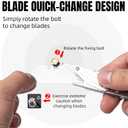 2 x Folding Pocket Knife with 10 replacement blades, EDC Utility Knife for Camping and work