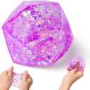 Ice Stress Cube Masonry Squishy Stress Balls for Adults Kids, Slow Rising Sugar Stress Cube Sensory Fidget Toy, Sugar Ball Squishy Toys, Sugar Cube for Anxiety Stress Relief (Purple)