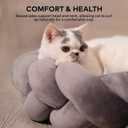 CHEERPALS Weave Cat Bed for Indoor Cats,Cute Pet Bed with Washable Cushion Fluffy Kitty Bed for Small Dog(Dark Gray)