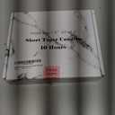 MAITREYA Orange Taper Candle Short Candlesticks Dripless Dinner Candle for Wedding Party Decoration Home Dinner,6.5inch,4 Pack