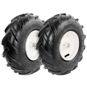 13x5.00-6" Tiller Tire and Wheel (1" Axle Size), 3-1/8" Centered Hub, Compatible with 13x5-6 Garden Trailer, Tractor, Tillers, and Snowblower Tire