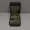 KAMIER Watch Case with Combination Lock - 4 Watch Storage and Jewelry Organizer - Watch Travel Case for Ring and Watch Storage, PU Leather Travel Watch Case, Ideal for Gift (With Gift Box), Green