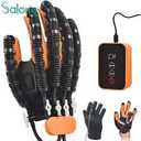 Rehabilitation Robot Glove for Stroke Patient, Hand Stroke Recovery Equipment with Portable Belt, USB Chargeable Fingers Strength Training Device for Hemiplegia, Adjustable Speed and Strength