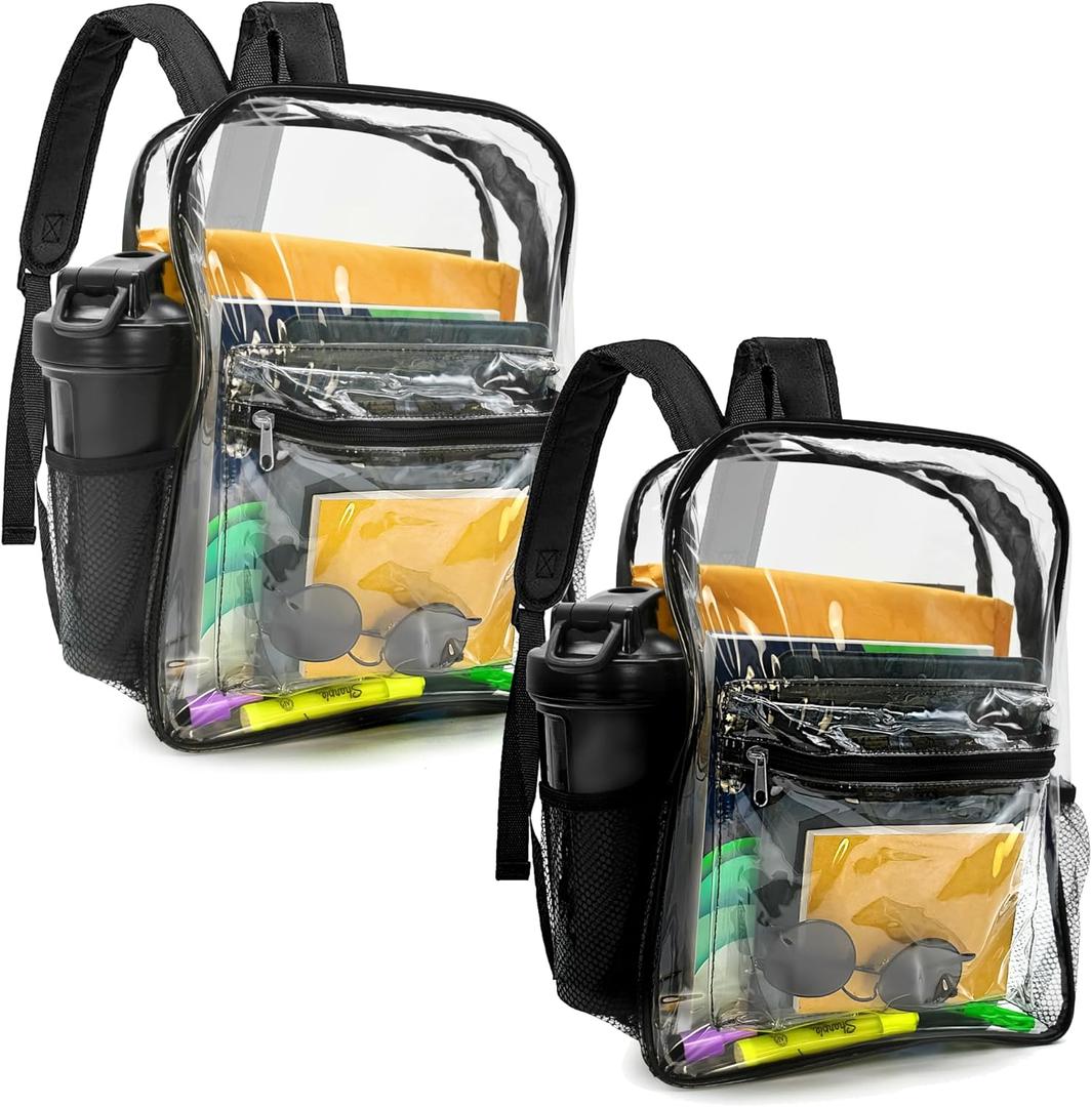 Guard Dog Security Clear Bag - Transparent Backpack for Sports Event and Concerts, 15 x 11 x 5 inches, Small