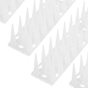 OFFO Bird Spikes, Keep Birds Pigeon Woodpecker Away Device Outdoor, Covers 14.7 Feet(4.5m), Frosted White