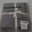 BESTOUCH Duvet Cover Set 100% Washed Cotton Linen Feel Super Soft Comfortable Chic Lightweight 3 PCs Home Bedding Set Olive Green King (King (104" x 90"))