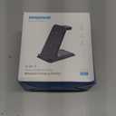 Eazpower Wireless Charger for Thick Cases of 10MM/Otterbox/Heavy Duty, 3 in 1 Charging Dock for iPhone 17 16 15 14 Pro Max, Phone Stand Charging Station for Multiple Devices for Apple Watch/AirPods (Black)