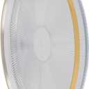 Decor Round Serving Tray, Gold Handle Round Serving Tray Display Gold Multifunctional for Desserts (Transparent)