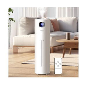 Large Humidifiers for Bedroom, 9L/2.5Gal Ultrasonic Cool Mist, Top Fill Easy Clean with 350ML/H Mist Speed, Quiet, Suitable for Kids Room Plant Yoga Office Study Room Living (White, Round) new sealed in box