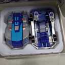 Intoypad Collision Transforming Dinosaur Car Toy, 2 Magnetic Cars Transform into Dinosaur Toys for Kids Toddler Fun Deformation Robot Dino Car Christmas Birthday Gift Toys for Boys Girls(Blue Dragon)