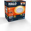 HALO RL 6 in Recessed LED Canless Dual Mode Night Light and Downlight, 1000 Lumens, Selectable CCT 2700K-5000K, Dim to Warm Technology, Matte White - RLNL6109FSD2W1EWHDM