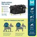 Sherpa Delta Airlines Travel Pet Carrier, Airline Approved & Guaranteed On Board - Black, Medium