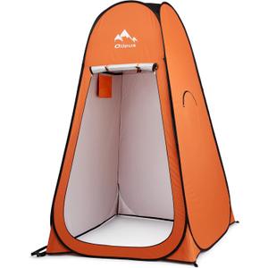Oileus Pop Up Privacy Tent - Portable Shower Tent, Beach Changing Room, Camp Toilet, Instant Privacy Shelter - Camping, Beach, Hiking, Fishing (Orange)