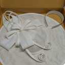dressfan Church Fascinator Hats for Women,20s 50s Linen Vintage Hat for Derby/Church/Wedding/Cocktail/Tea Party (White)