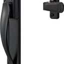 Ideal Security Door Handle with Inside Latch for Storm and Screen Doors, Black (2Piece Set)