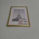 upsimples A3 Picture Frame, Display Pictures 8.3x11.7 with Mat or 11.7 x 16.5 Without, Wall Hanging Poster Frames, Gold, 1 Pack