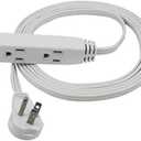 Prime Wire & Cable EC930610 10-Foot 16/3 SPT-2 3-Outlet Cord, White