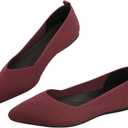 Bealin Womens Flats Dressy Pointed Toe Knit Ballet Shoes Confortable Women Soft Flats Shoes Slip On Loafer Shoes (8.5)