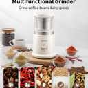 SHARDOR One Touch Coffee Grinder Electric, Spice, Herb, For Coffee Bean Spices and Seeds with 1 Removable Stainless Steel Bowl, Dry Grinder, White