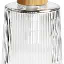 Glass Soap Dispenser, Thickened Glass Hand Soap Dispenser for Bathroom, Kitchen Dish Washing Liquid Bottles, Shampoo and Conditioner Bottles, Modern Farmhouse Style (Clear, Set of 1, 12oz)