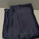 Simplebrand Ava Navy Blue Blackout Curtains for Bedroom 63 Inch Length 2 Panels, Solid Thermal Insulated Energy Saving Rod Pocket Window Treatment Curtains Blackout Drapes, W40 x L63 Inch, Navy Blue