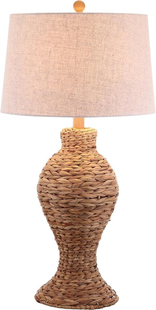 JONATHAN Y Elicia Farmhouse 31" Water Hyacinth Table Lamp, Natural