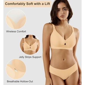 Padded Wireless Bras for Women - Wireless Bra Bralettes for Women with Support Padded Bralette, XL