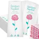 500 Pcs Floral Sanitary Napkin Disposal Bags Feminine Hygiene Leak-Proof Personal Care Biodegradable Waste Bags for Pads Tampon Liners 9 x 3.9 Inches