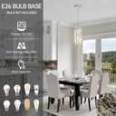 Chrome Pendant Lights Kitchen Island 3 Pack, Mini Crystal Chandeliers, Modern Pendant Lights Ceiling Lighting Fixtures for Kitchen Island, Dinning Room, Bedroom
