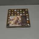 DecorbyHannah Mini Christmas Ornaments, 49ct 1.18 inches Small White Gold Ornaments for Christmas Tree Decorations, Shatterproof Plastic Hanging Ball Bulk Set for Xmas Holiday Table Decor