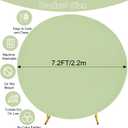 7.2FT Round Wedding Arch Cover for 7.2FT Circle Arch Stand, Thick Polyester Fabric Adjustable Circle Arch Backdrop Cover for Wedding Birthday Party Baby Shower Photography DecorationSage Green