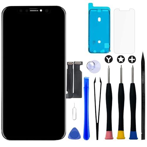Brinonac for iPhone XR LCD Screen Replacement Kit,6.1 inch 3D Touch Screen Display Digitizer Frame Assembly Set with Repair Tools,Adhesive and Tempered Glass for A1984/A2105/A2106/A2108