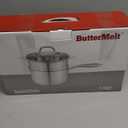 1.5 Quart Stainless Steel Saucepan with Steamer Basket, Tri-ply Full Body, Multipurpose Sauce Pot with Two-Size Drainage Holes Lid, Perfect For Boiling Gravies, Pasta, Noodles