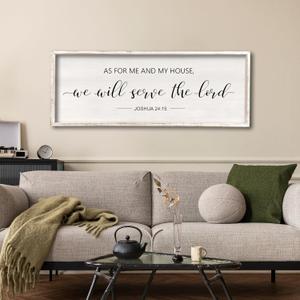 As For Me And My House We Will Serve The Lord Wall Decor White, 32" x 12"