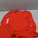 AnotherChill Women's 2 Piece Lounge Sets Fold-over Flare Pants Set Long Sleeve Cropped Top Casual Outfits Pajamas Size L